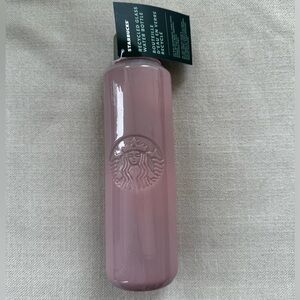 starbucks glass tumbler pink new with tags